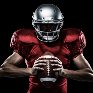 American football player, 8K, AMOLED, 5K, Jersey, Helmet, Black background