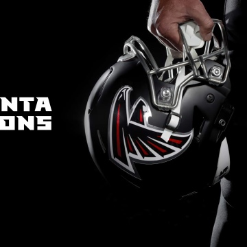 Atlanta Falcons, Helmet, Dark background, NFL team, American football team, 5K