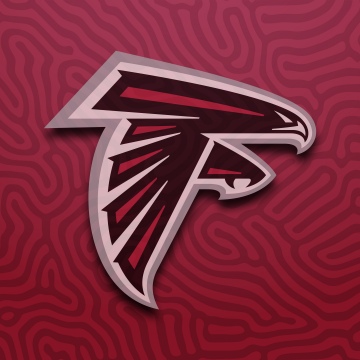 Atlanta Falcons, Logo, Red background, NFL team, American football team