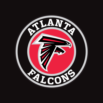 Atlanta Falcons, Emblem, Dark background, NFL team, Logo, American football team, 5K