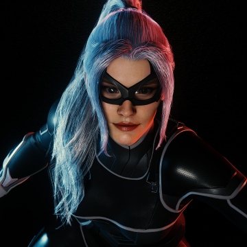Black Cat (Felicia Hardy), Black background, AMOLED, Marvel's Spider-Man