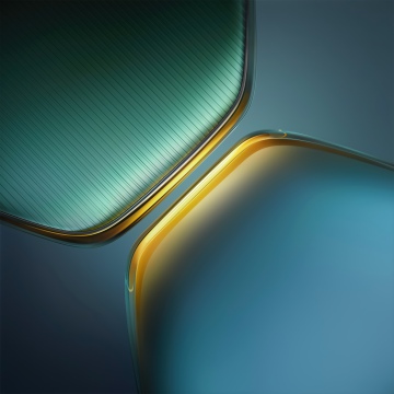 Teal, Abstract design, Curves, Stock, 5K, Pentagon