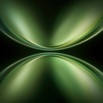 Vivo X Fold, Green abstract, 5K, Stock, Curves, Modern design, Symmetry