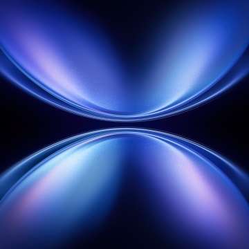 Vivo X Fold 5, Stock, Blue abstract, Curves, Futuristic, Symmetry, 5K