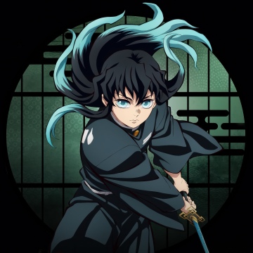 Muichiro Tokito - Infinity Castle, 5K, Anime movie, Demon Slayer: Kimetsu No Yaiba Infinity Castle, Black background, Muichiro Tokito