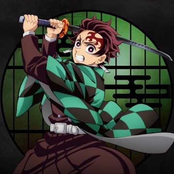 Tanjiro Kamado - Infinity Castle, 5K, Anime movie, Demon Slayer: Kimetsu No Yaiba Infinity Castle, Black background, Tanjiro Kamado