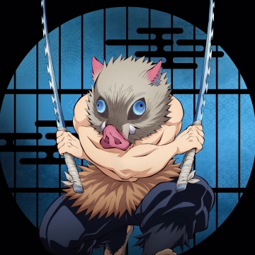 Inosuke Hashibira - Infinity Castle, 5K, Anime movie, Demon Slayer: Kimetsu No Yaiba Infinity Castle, Black background, Inosuke Hashibira