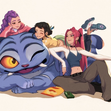 KPop Demon Hunters, Illustration, Rumi (Huntrix), Mira (Huntrix), Zoey (Huntrix)