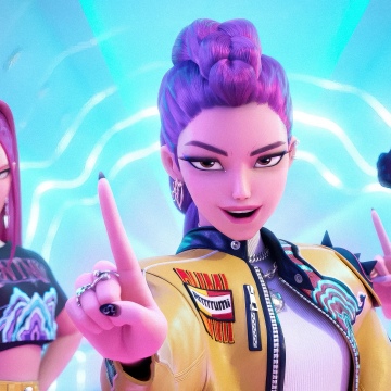 Huntrix, K-Pop singers, KPop Demon Hunters, Rumi (Huntrix), Mira (Huntrix), Zoey (Huntrix)