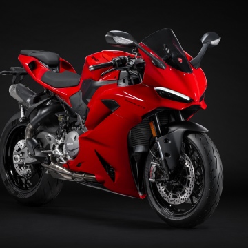 Ducati Panigale V2, 2025, 5K, 8K, Dark background, Sports bikes