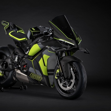Ducati Panigale V4, Lamborghini, 5K, Dark background