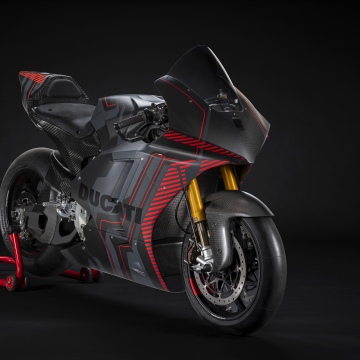 Ducati V21L Prototype, 8K, Dark background, 5K, Ducati, Sports bikes