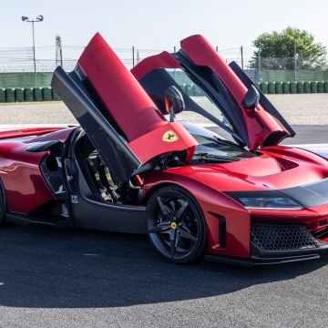 Ferrari F80, Hypercar, Red cars, Race track, 5K, 8K