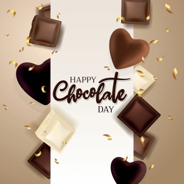 Happy Chocolate Day, Confetti, July, Love hearts