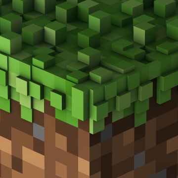 Minecraft, Blocks, Grass, Abstract background, 5K