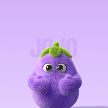 Cute cartoon, Purple background, 5K, Honor Magic V Flip 2, Stock