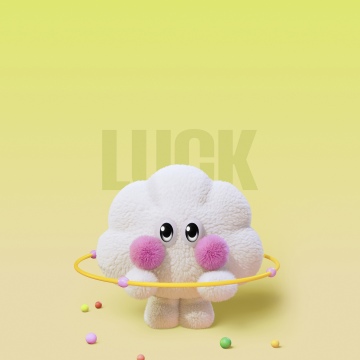 Cute cartoon, Kawaii, 5K, Honor Magic V Flip 2, Stock, Yellow gradient