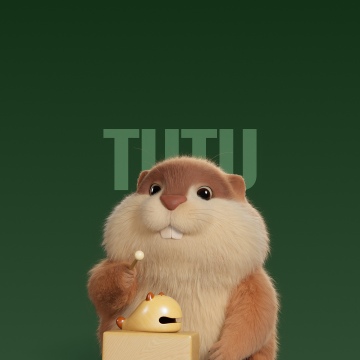 Beaver, Cute cartoon, 5K, Honor Magic V Flip 2, Stock, Green background