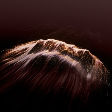 Glitter, Waves, Dark background, 5K, Huawei Mate XTs, Stock