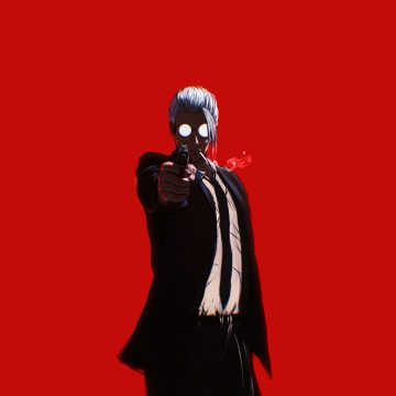 Taro Sakamoto, Red background, 5K, 8K, Sakamoto Days