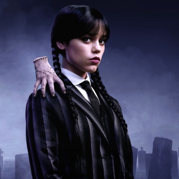 Jenna Ortega, Thing (Wednesday), Wednesday (Netflix), 5K, Jenna Ortega as Wednesday Addams, Season 2