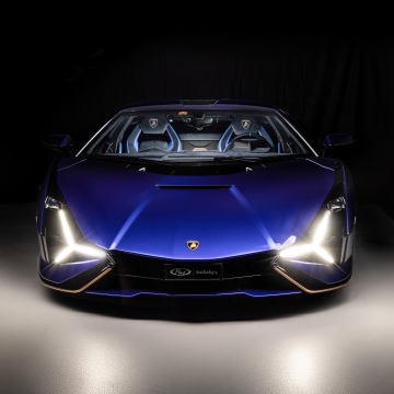 Lamborghini Sián FKP 37, Blue car, Supercars