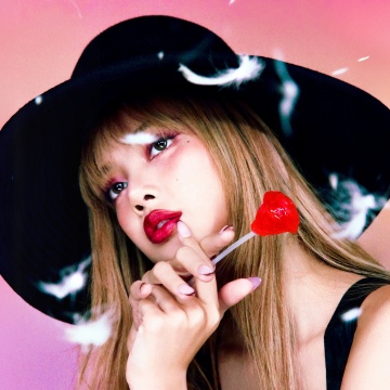 Lisa, Red Rose, Marie Claire Korea, Portrait, 5K, Gradient background