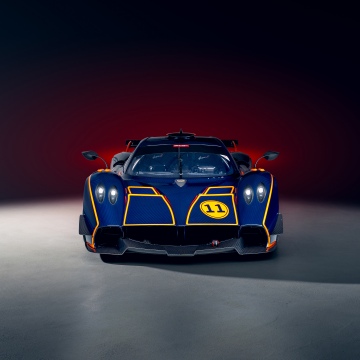 Pagani Huayra R, Supercar, Blue car