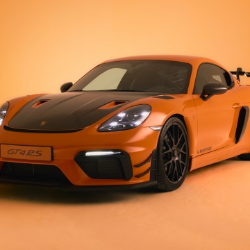 Porsche 718 Cayman GT4 RS Manthey Kit The Tulip, 2025, 5K, 8K, Porsche 718 Cayman GT4 RS, Orange aesthetic
