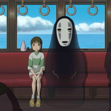 Kaonashi (No-Face), Chihiro, Japanese girl, Spirited Away, 5K