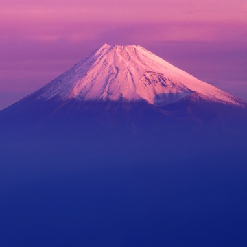 OS X Lion, Mount Fuji, Landscape, Sunset, Pink sky, Mac OS X, Stock, 5K