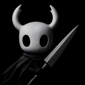 Hollow Knight, AMOLED wallpaper, Black background 4K