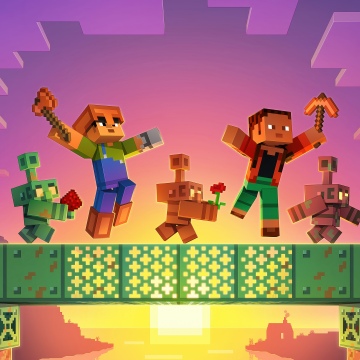 Minecraft Live, 2025, Video Game, Digital Art, Sunset