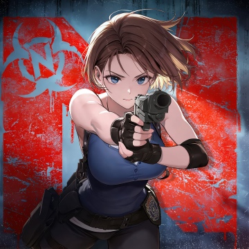 Goddess of Victory: Nikke, Jill Valentine, Resident Evil, 5K, Anime girl
