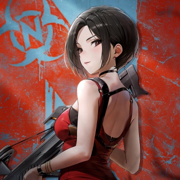 Goddess of Victory: Nikke, Ada Wong, Resident Evil, 5K, Crossbow, Anime girl