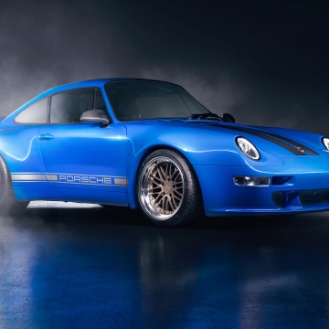 Porsche 911, Gunther Werks 400R Coupe Brooklyn, 5K, 8K, Blue car, Classic cars