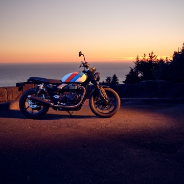 Triumph Speed Twin 900, 2025, 5K, Motorcycle, Sunset