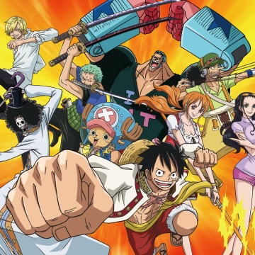 Straw Hat Pirates, Poster, One Piece, Anime series, Monkey D. Luffy, Roronoa Zoro, Sanji, 5K