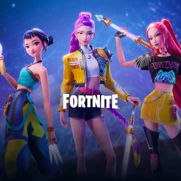 Fortnite, KPop Demon Hunters, 2025 Games, Rumi (Huntrix), Mira (Huntrix), Zoey (Huntrix)