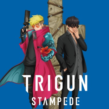 Vash the Stampede, Nicholas D. Wolfwood, Trigun Stampede, 5K, Blue background