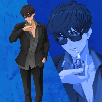 Trigun Stargaze, Nicholas D. Wolfwood, Blue background, 5K, 2026 series, Anime series