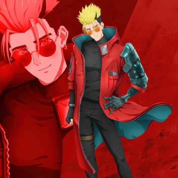 Trigun Stargaze, Vash the Stampede, Red background, 5K, 2026 series, Anime series