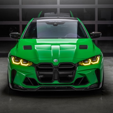 BMW M4 GTS, Vorsteiner, Green car, Modern design, 5K, 8K