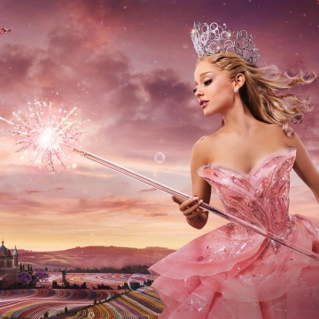 Glinda, Pink aesthetic, Ariana Grande, Wicked, Fairy, Pink dress