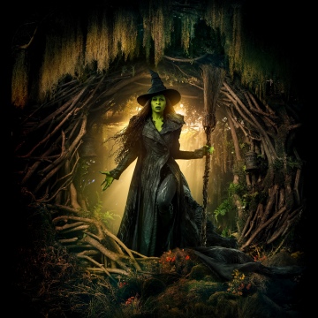 Wicked: For Good, Elphaba Thropp, Cynthia Erivo, 2025 Movies, 5K, 8K, Black background