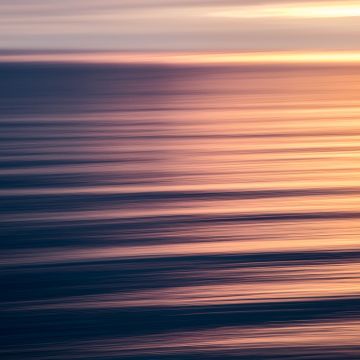 Seascape, Pattern, Waves, Sunset, Ocean, 5K