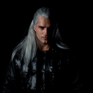 Henry Cavill, Geralt of Rivia, The Witcher, TV series, 5K, 8K, Black background