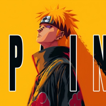 Naruto, Pain, 5K, Yellow background