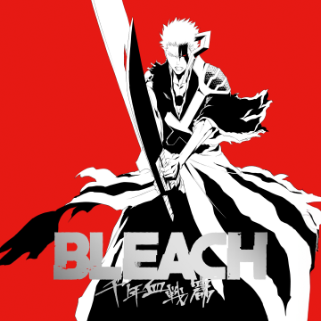 Bleach: Thousand-Year Blood War, Red background, 5K, Ichigo Kurosaki, Anime series