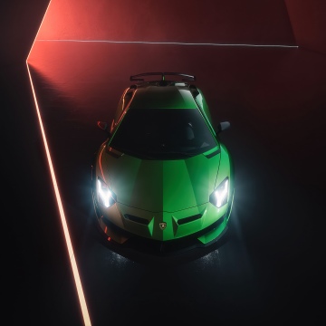 Lamborghini Aventador SVJ, CGI, Supercars, 5K